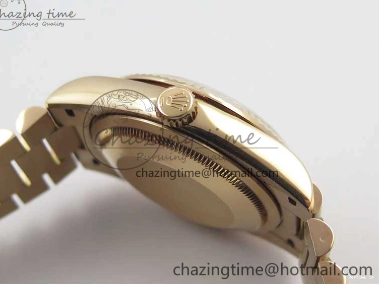 0108 Day-Date 36 RG 128239 Bp Maker Best Edition Pink Dial on RG President Bracelet Sporty 3136